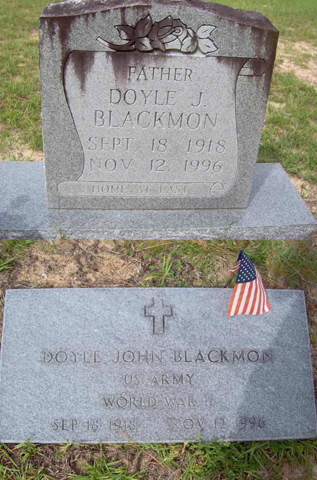 Headstone for Blackmon, Doyle J